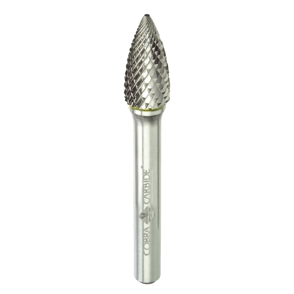 Cobra Carbide Carbide Burr, Double Cut Shape G, SG-44, 1/8 10958